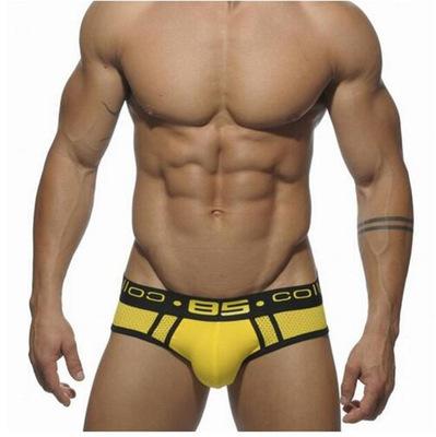 China Best Selling Soft Cotton Antibacterial Mesh Low Rise Multi Color Men's Underwear Briefs for sale