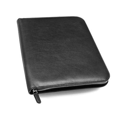 China Portable High Quality Custom A4 Folder Leather Executive A3 Folder With Zipper Folder for sale