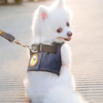 China Viable Exit Leash Breathable Small Dog Small Dog Denim Fabric for sale