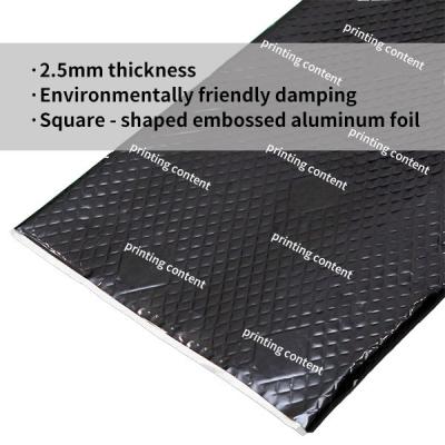 China 2.5 mm Schalldämmung für Fahrzeuge / Rhombus-Reboss-Aluminiumfolie / Antivibrationsmatte zu verkaufen