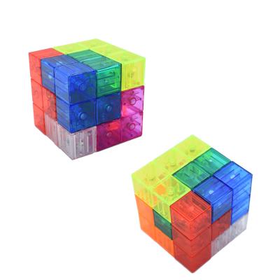 China 6*6*6 cube magic magnetic building cubes in DIY TOY Customized Magnetic Magic Cube 3d puzzle fidgety person games set for kids for sale