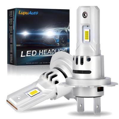 China H7 LED Lights 1:1 Mini Size with Fan Lamp Head Radio 20000LM CSP Chips H7 Car LED Headlight Bulb 6000K 125I White for sale