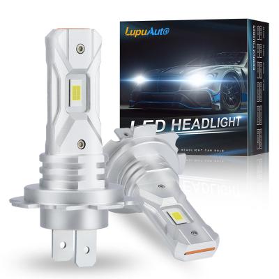 China Mini LED H7 LED Headlight Bulb 12V 18000LM 60W Wireless Fanless 5530 CSP 6000K White 330I Car Headlight for sale
