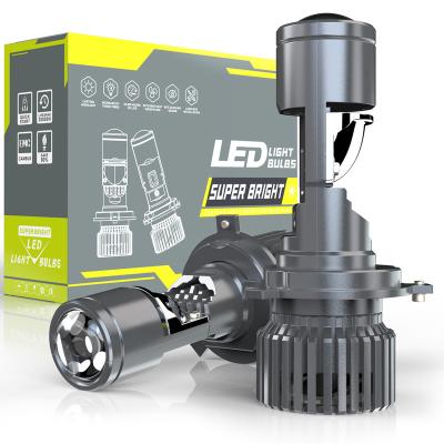 China Car LED H4 LED Mini Projector Hi/Lo Beam Canbus Headlight for Cars Auto Turbo LED Bulbs RHD LHD 12V 24V 6000K A4 for sale