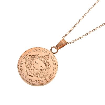 China LOORDON Fashion Gold Plating Cute King Lion Pendant Necklace for sale