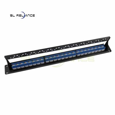 China Trapezfehlerschalttafel-Kabinett 1U UTP 24Port CAT6 mit hinterem Gericht zu verkaufen