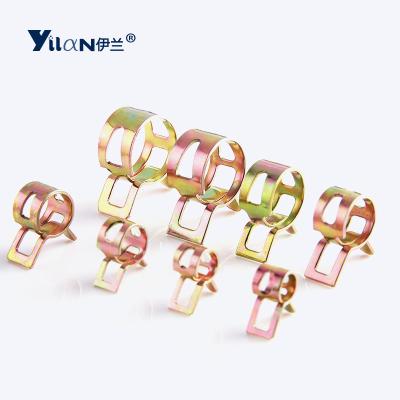 China Elastic Hose Clamp Color Zinc Quick-Load Hose Clip Metal Hose Clip 15mm Motor Oil Hose Clip for sale
