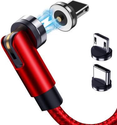 China Magnetic Charging Cable 360 and 180 Rotate Video Game Player 540 3 in 1 Magnetic Phone USB Charger Cable Compatible with USB Micro, Type-C, IOS 1M for sale