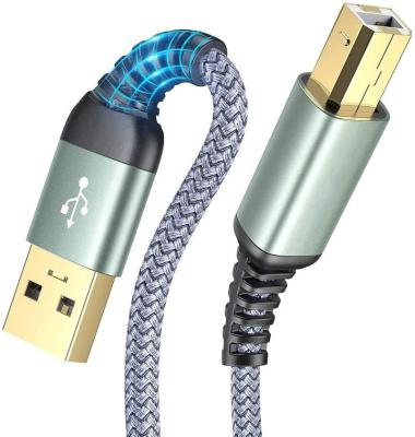 China Video Game Player Scanner Attach 6.6FT/2 Meter USB Printer Cord Never Break USB 2.0 High Speed Type A Male To B Male USB Printer Cable for sale