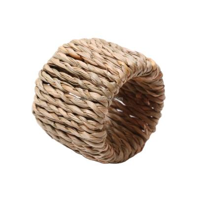 China Natural Fiber Sustainable Handmade Napkin Rings Home Table Ware Minimalist, Contemporary, Traditional, Transitional, Ru for sale