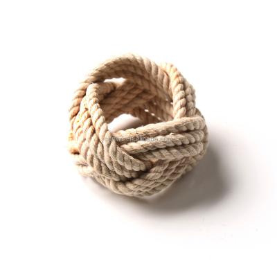 China Sustainable Handmade Natural Fiber Towel Rings Jute Fiber Home Table Ware for sale