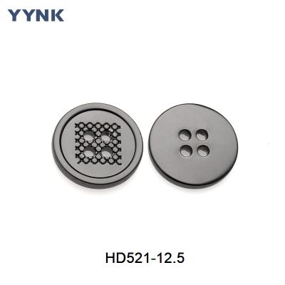 China 2022 Fashion Trend Custom DIY Metal Buttons Round 4 holes Zinc Alloy Sewing Buttons for Shirt Overcoat Garment for sale