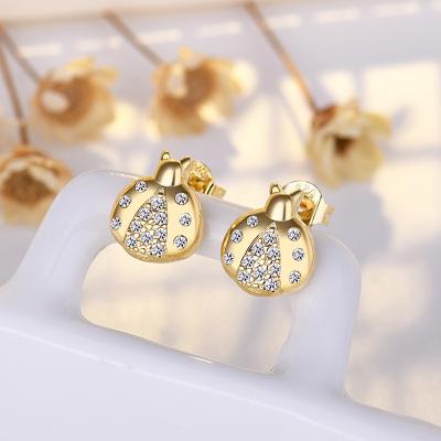 China TRENDY Korean Fashion Luxury 925 Silver Post Zircon Letter H Gold Plated Earring For Women for sale