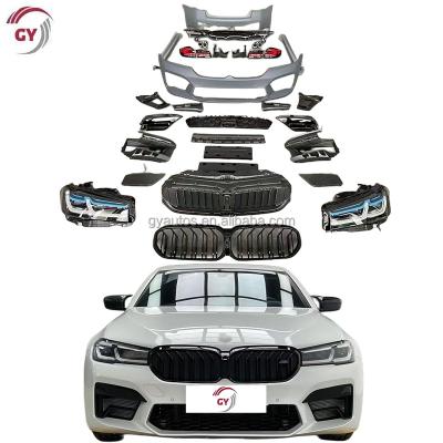 China PP G30 body kit for BMW 5 series G30 G38 2023 to G30 g30 skirt rear bumper tail side front M5 light car headlight for sale