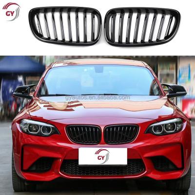 China ABS Car Grille For BMW 2 Series F22 2 Series Auto Single Line Car Grille F22 Center Grille 2014-2018 Black for sale