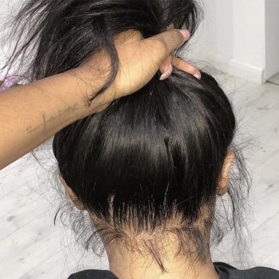 China Natural Black Lace Front Wigs Virgin Hair 360 Long Straight Body Wave 360 Lace Hair Wig For Black Women for sale