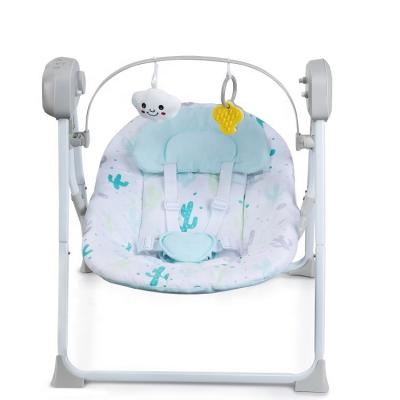 China Hot Selling Modern European Three Speed Swing Compact Folding Size Small Baby Swing for sale