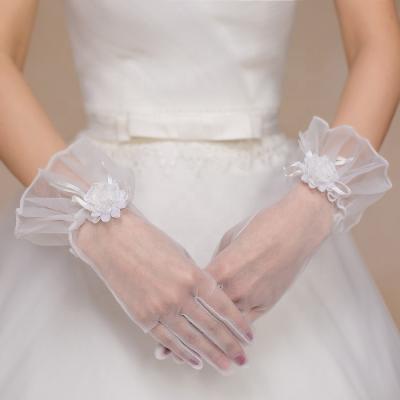 China GAP Tulle Short Elbow Wedding Gloves Wedding Hand Gloves Wedding Party,evening party for sale