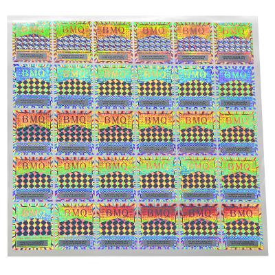 China Holographic Hot Selling Custom Radium Security Foil Kiss Cut Holographic Sticker Paper for sale