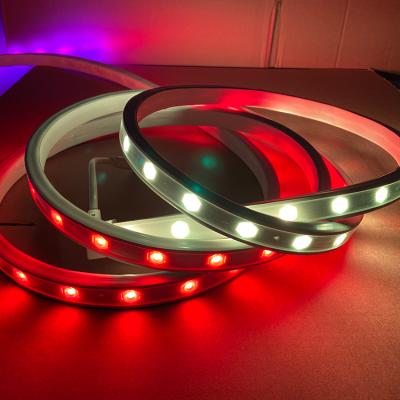 China Theme Park SMD 5050 DC24V 16W IP65 DMX512 RGB Wall Seal Professional Led Rope Neon Light Outdoor Led Neon Flexible Strip for sale