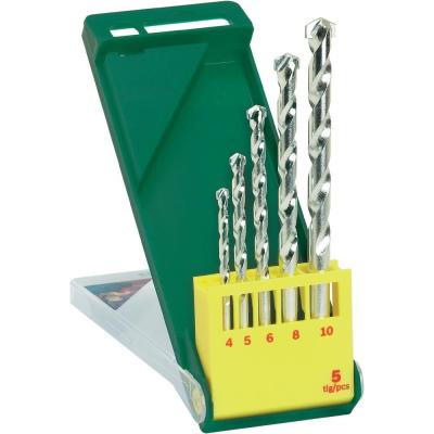 Chine La jambe droite réglée ronde Chrome de peu de perceuse de maçonnerie de la cannelure 5pcs a enduit la surface à vendre
