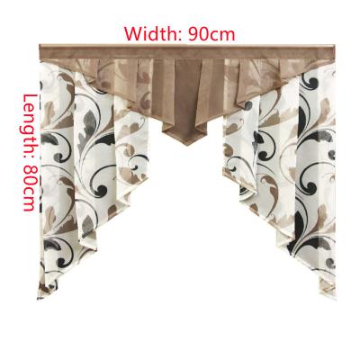 China Classic Voile Printed Ready Made Blackout Kitchen Curtain Door Curtains For Living Room for sale