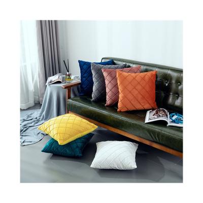 China 2020 Viable Hot Geometric Ins 3d Velvet Cushion Cover 18X18 For Sofa Hotel Home Decor for sale