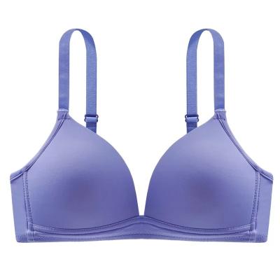 China Breathable Cotton Padded Bra French Triangle 36 Bundles Size Gathering Wireless Underwear QUICK DRY Push Up Bra Women for sale
