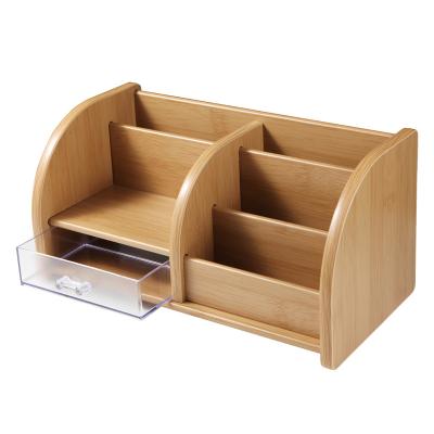 China Glosen Viable Wooden Organizer Multifunctional Storage Box Office Box Wood Organizer Desk Box for sale