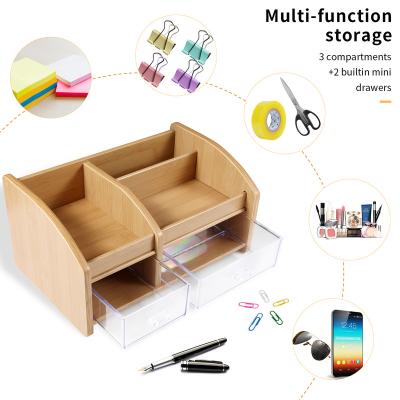 China Viable Makeup Desk Organizer Desktop Storage Drawer Desktop Organizer With Transparent Drawers for sale