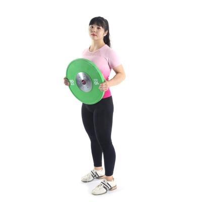 China Premium Virgin Rubber Competition Blank Rubber Coated Weight Bumper Plates for sale