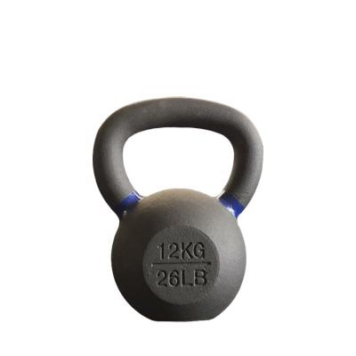 China Universal Black Powder Coated Kettlebell Cast Iron Kettle Bell Competition Weightlifting Kettlebells for sale