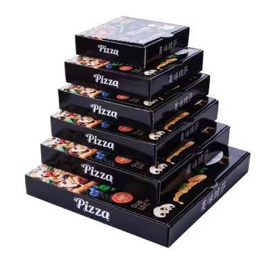 China Cajas de pizza biodegradables de tamaño personalizado para comida para llevar en venta