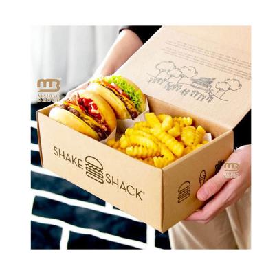 Chine Emballage de qualité fast food boîte à hamburgers personnalisée frites et poulet frit boîte à hamburgers à emporter à vendre