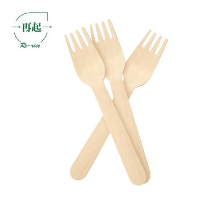 China Disposable Biodegradable Bamboo Birch Wood Cutlery Without Luster Sturdy Eco-friendly Biodegradable for sale