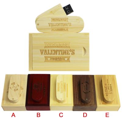 China Fast Speed Bamboo Wooden USB Flash Drives3.0 Twist 8GB 16GB 32GB Swivel Wooden USB 2.0 Flash Drive for sale