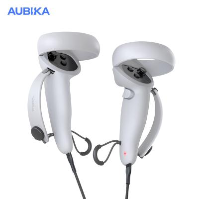 China AUBIKA design Rechargeable Controller Grip Cover Protection Handle Silicone Protective Cover VR Accessories For Meta Quest 2 S-070201WH for sale