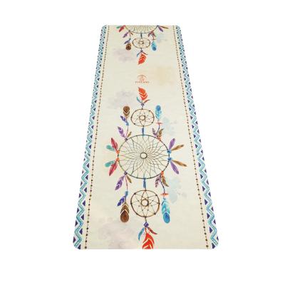 China Durable Customizable Wholesale Sports Natural Rubber Canvas Yoga Mat For Comfortable Anti-Slip for sale