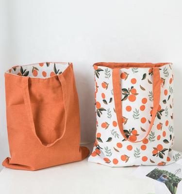 China New Design High Quality Canva Handbag Pure Design Handled Bag for sale