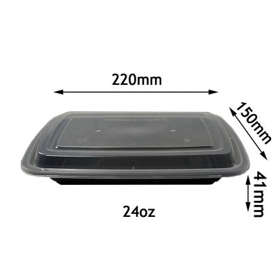 China Eco Friendly Microwavable Microwave Safe 24oz Lunch Bento Box, Wholesale Meal Prep Food Containers Box From China for sale