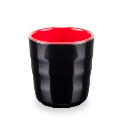China High quality sustainable classic smooth black and red two color Japanese tea cup for sale