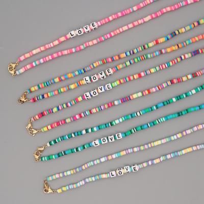 China Hot Selling Anti-lost Colored Clay Glass Fasion Lobster Clasp Beads Necklace Chain Holder for sale