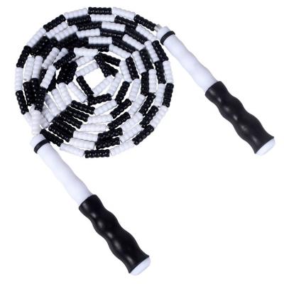 China Adult Adjustable Bamboo Professional Competition Rope Bead Rope Length Jump Length Rope Fitness Speed Rope for sale