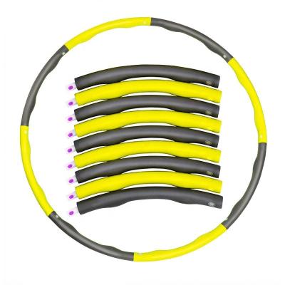 China Stainless Steel Polynesian Dance Circles Fitness PP Material Wave Detachable Design Premium Weighted Hula Hoops For Plastic Adults for sale