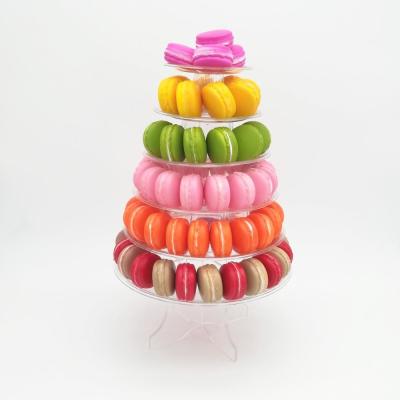 China eiffel tower macaron stand 6 tier clear blister macaron tower zu verkaufen