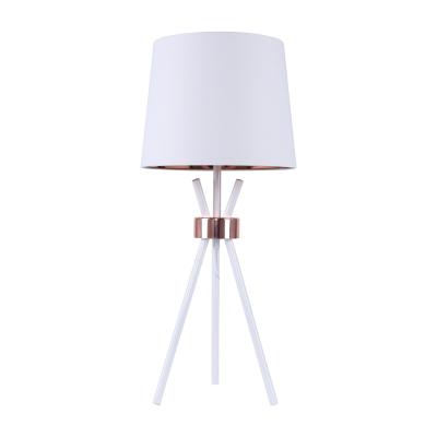 China Eye care modern simple design style nordic european style tripod table lamp with white shade for bedroom bedside for sale