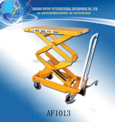 China 500kg Double Steel Shear Flatform Hydraulic Lift Table Trolley for sale