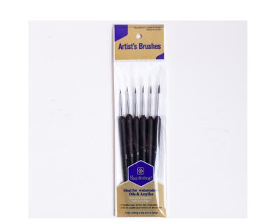 China Wholesale Merchant Watercolor PAINTING Oil Paint For Special Nylon Line Color Drawing Beginners Hair Hook Pen 6 Pieces Brush for sale
