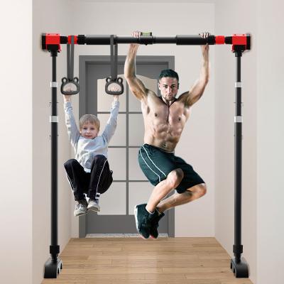 China Home Use Cheap Gym 100cm Pull Up Bar Station Adjustable Door Pull Up Bar Lock Hook For Home Use for sale