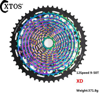 China Ultralight Cassette Ultimate Rainbow MTB Bike XTOS MTB 12Speed 9-50T XD Sprocket for sale
